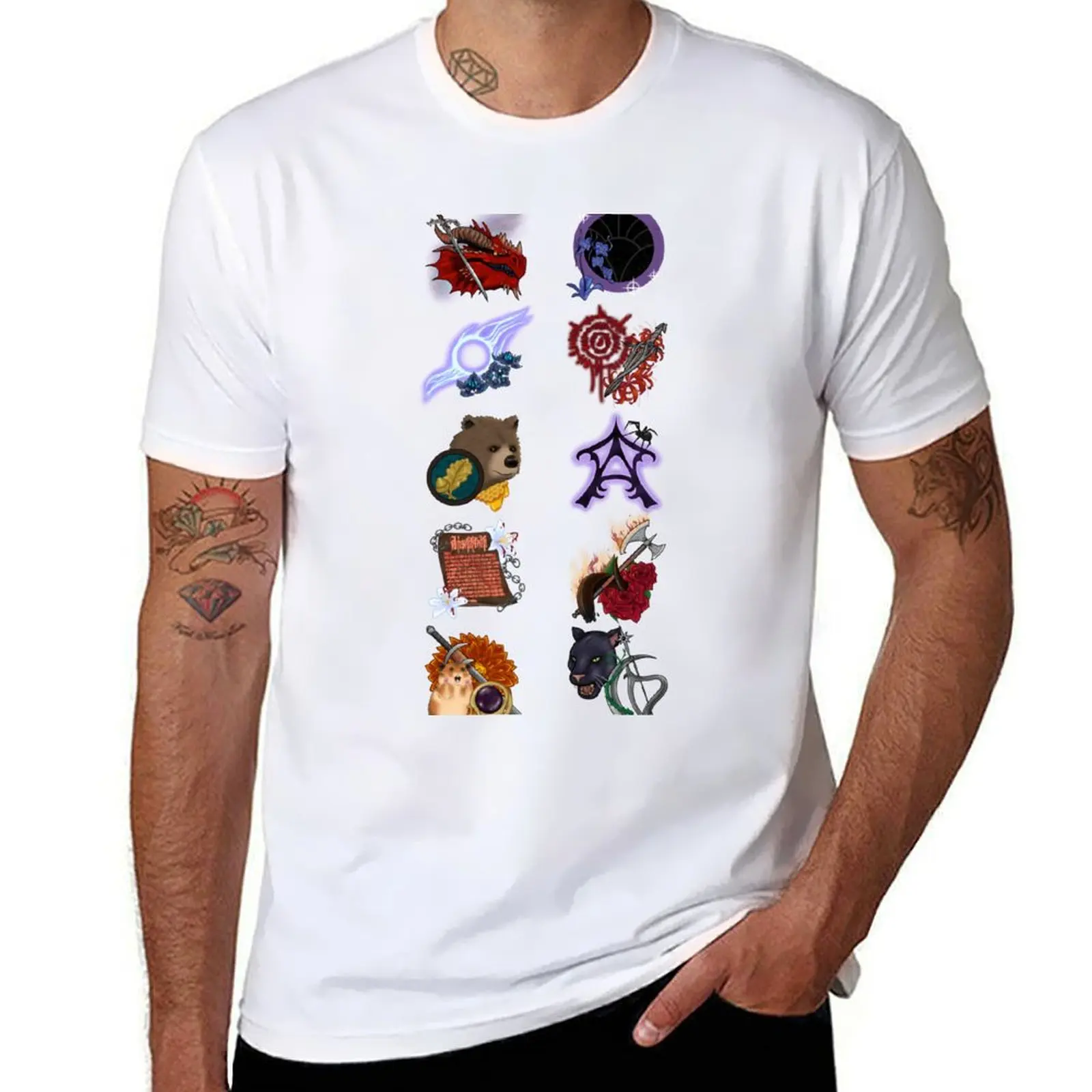 

DnD Heroes T-Shirt man t shirt luxury cotton t shirts man 100%