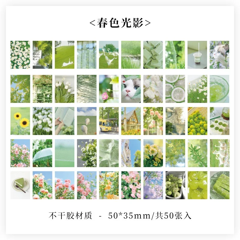 50 stuks prachtige landschappen mini-stickerboeken cadeauzegels stickers handboeken decoratieve materialen telefoonhoesjes decoratie