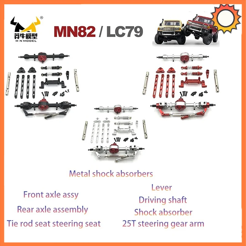 

MN 1/12 MN82 LC79 MN78 Remote Control Car Parts Metal Upgrade Front and Rear Assembly Kit