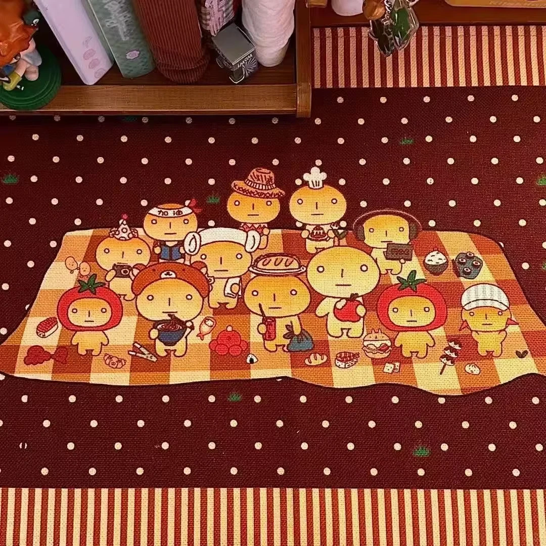 Japanes Ins Style Placemats Cartoon Bear Printed Tablecloth Food photo background decoration tablecloth home decoration Gift