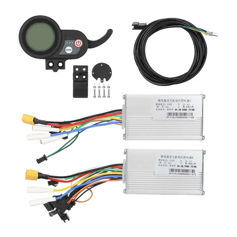

A51Q-Brushless 36V-60V 25A Dual Drive Controller Kit Electric Scooter AB Front And Rear Motor Control Module