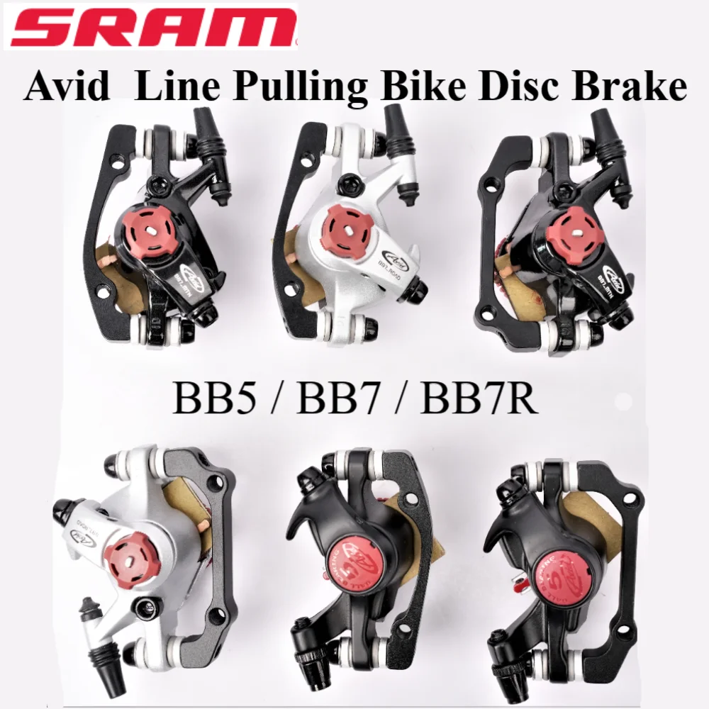 sram Line Pulling Bike Disc Brake Sets AVID BB7 BB7R BB5 Aluminum Alloy Mechanical MTB Mountain Bicycle Brake Caliper Front Rear