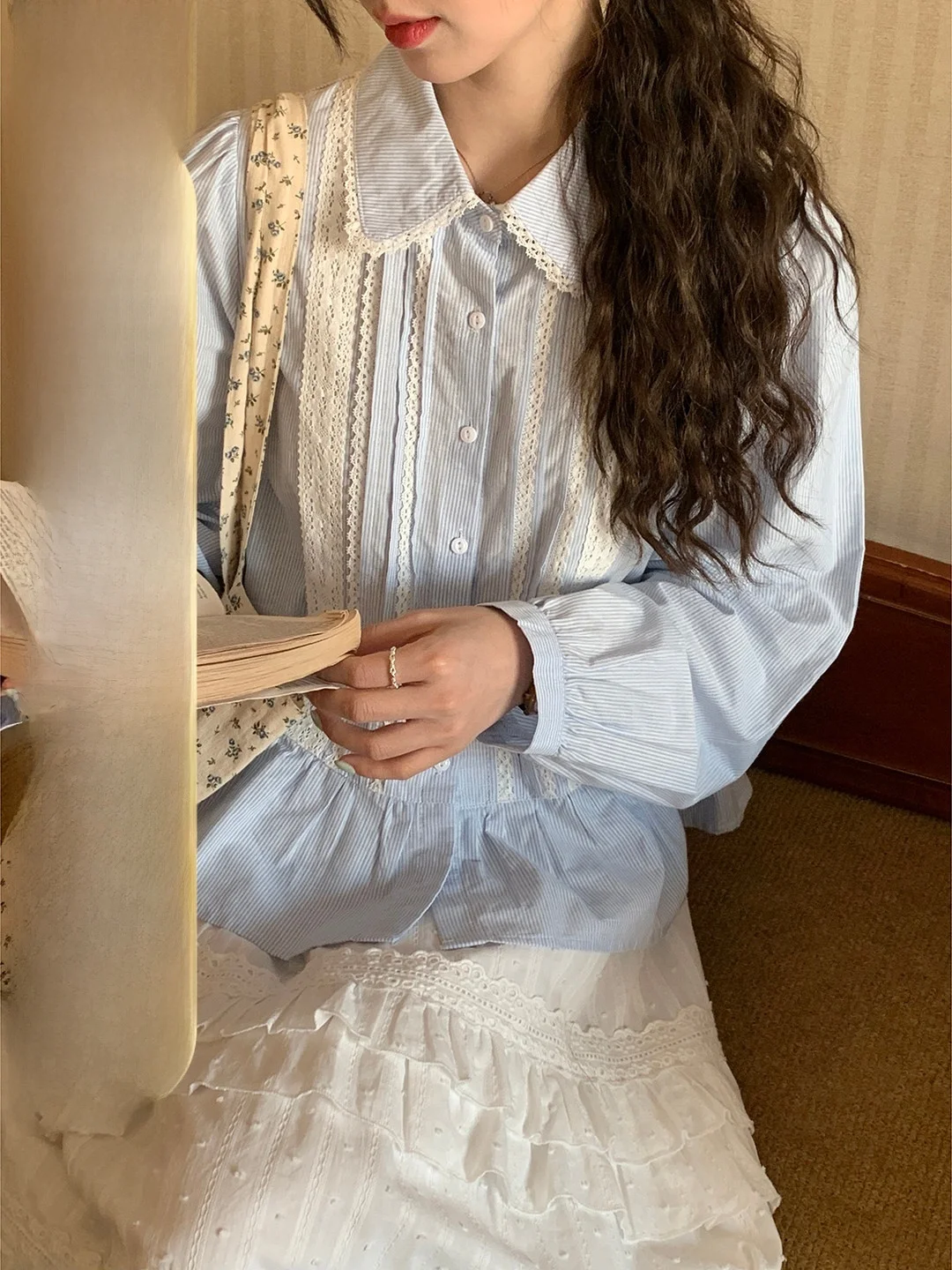 

Женская хлопковая дышащая повседневная кофта с воротником-стойкой, в полоску, с длинным рукавом, для коррекции фигуры, универсальная, для ношения под одеждой