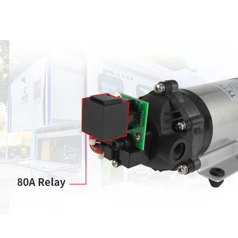 OEM 24 فولت مضخة الحجاب الحاجز لضغط المياه العذبة مضخة البخاخ ذاتية التحضير مع مفتاح الضغط 7L/دقيقة