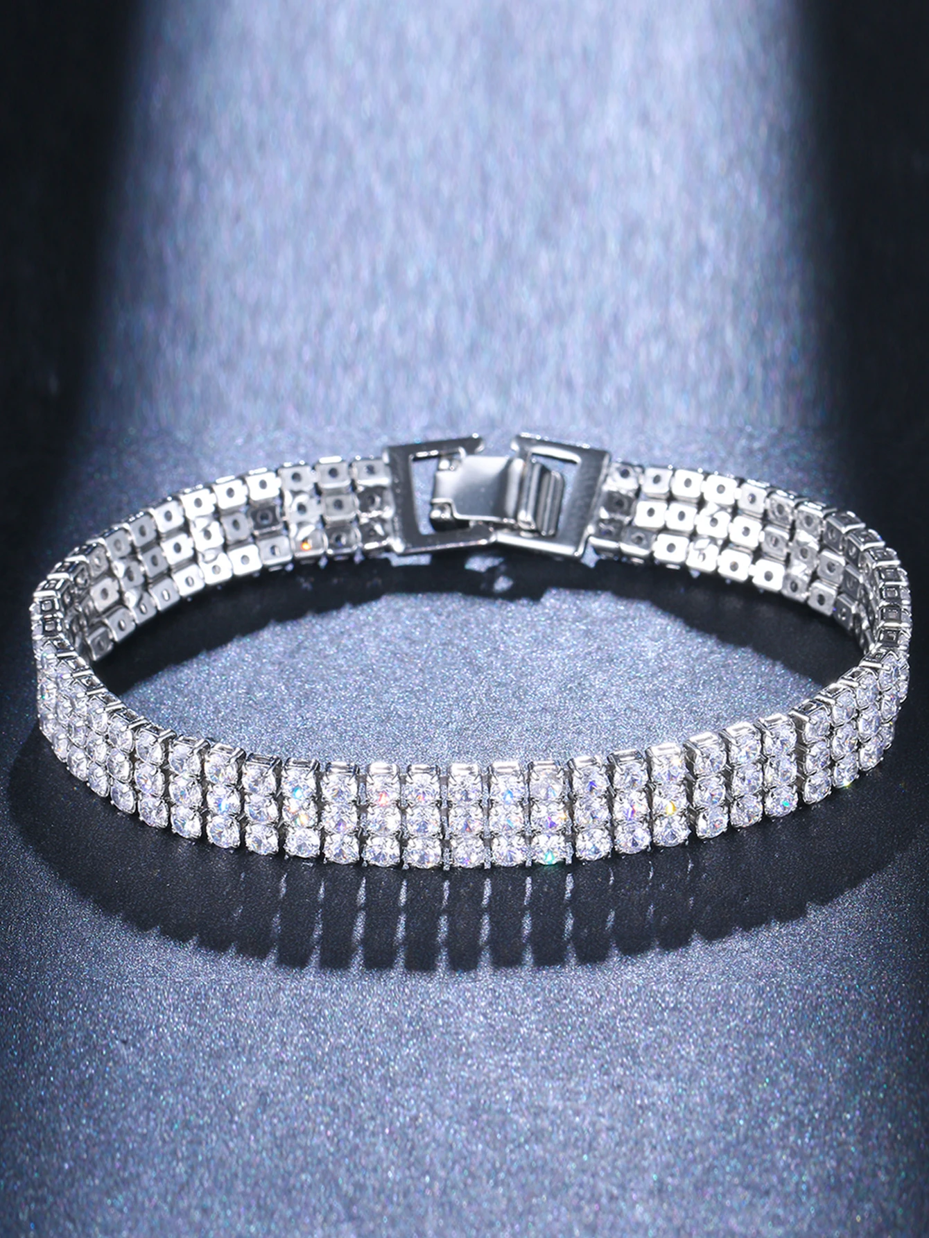 Emmaya Moissanite Tennis Bracelet for Women with Sparkling Zircons Wedding Gift Jewelry
