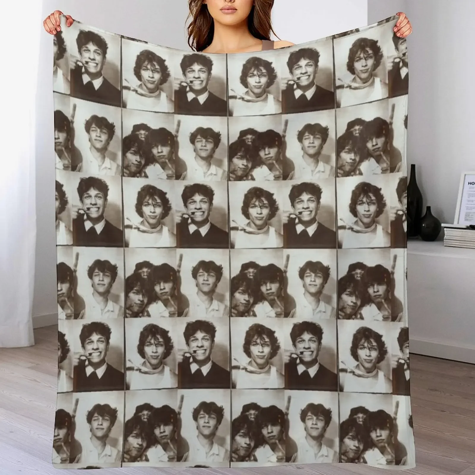 sturniolo triplets photo booth Throw Blanket funny gift For Sofa Thin Plush Decorative Sofas Blankets