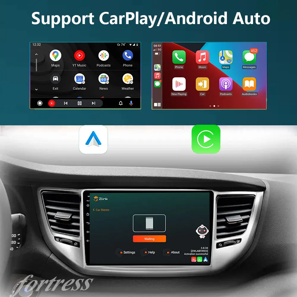 carplay Android 13 2din autoradio Car Radio for Hyundai Tucson 3 IX35 2015-2018 multimedia player GPS WIFI Stereo Android auto