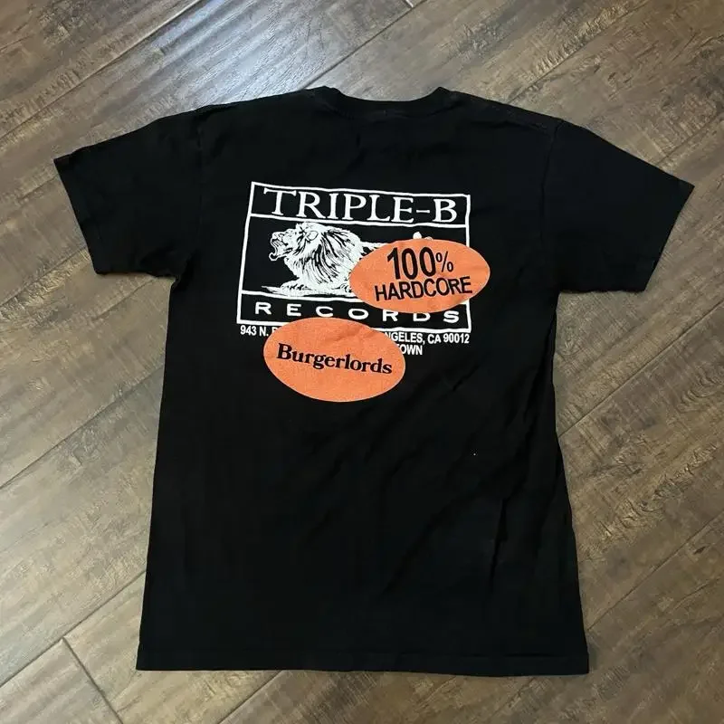 Triple B Records Burger Lords TShirt Small Black Hardcore Sunami No Pressure