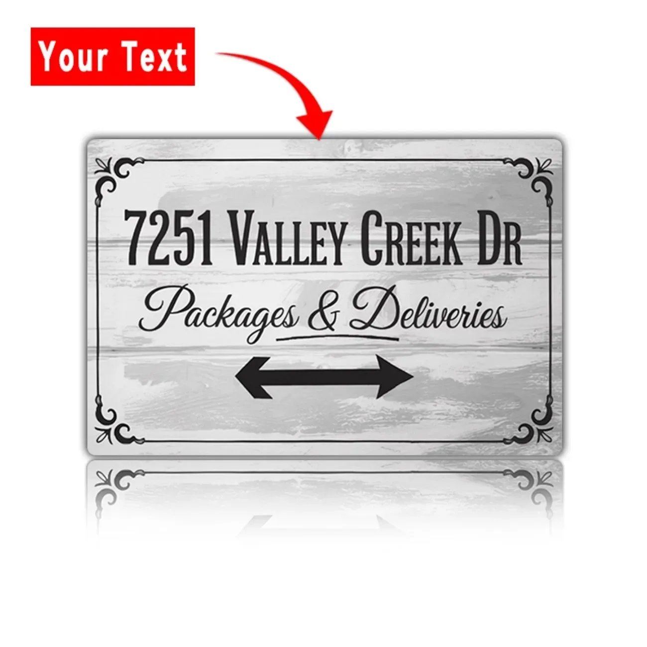 

Настраиваемая металлическая табличка с именем и текстом, современный домашний декор для двора, крыльца, прочная многосценная настенная табличка (только для украшения)