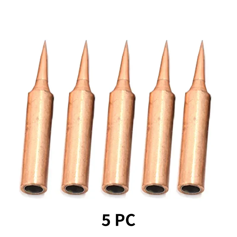 5/10pcs Pure Copper Lead-Free Soldering Iron 900M Soldering Iron Head Set Inside Hot Bare Copper Electric Solder Iron Tip Tool