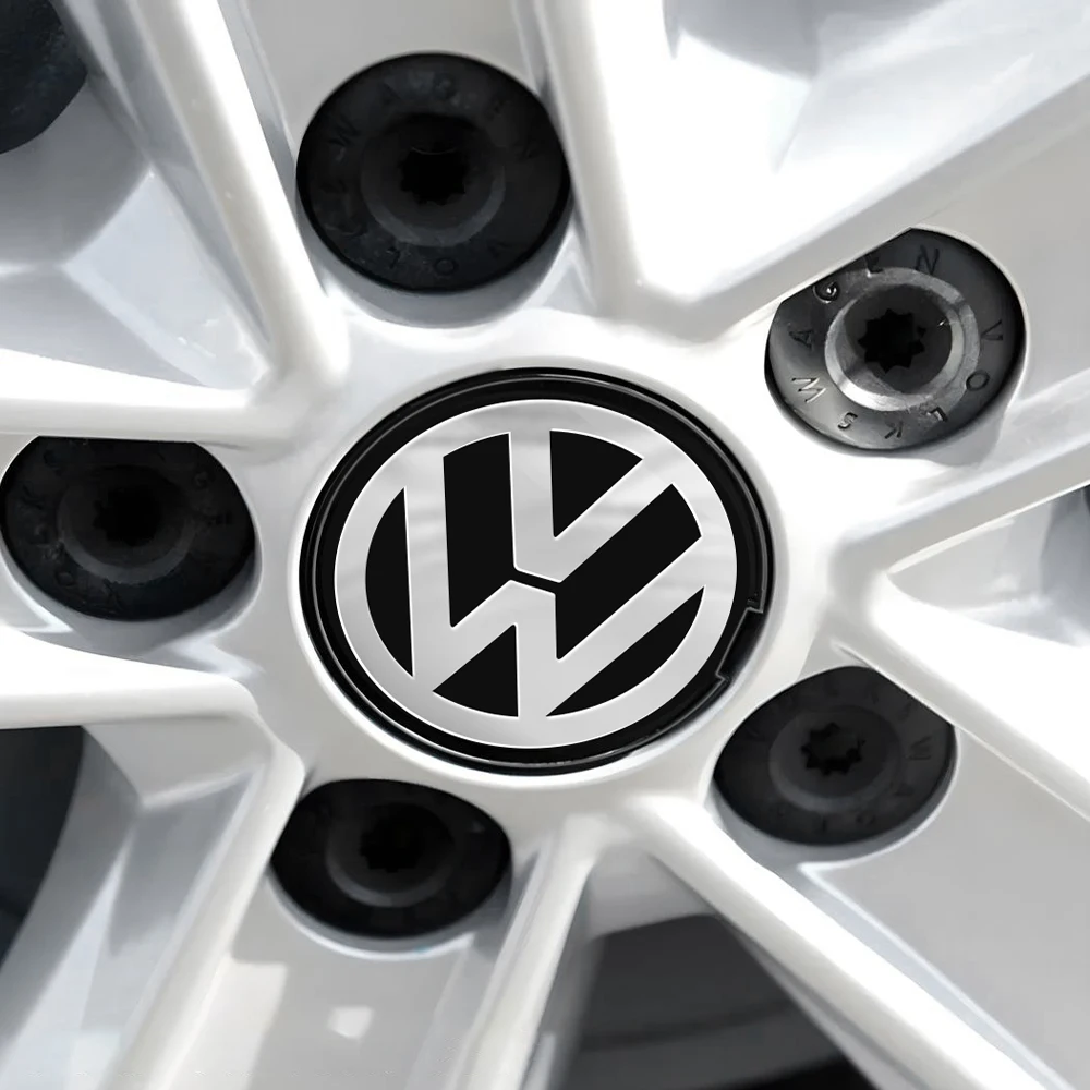 4pcs 56/65/66mm Car Wheel Hub Cap Center Cover Hub Cap Badge Auto Accessories For VW golf 4 motion MTM Blue Motion Polo Scirocco