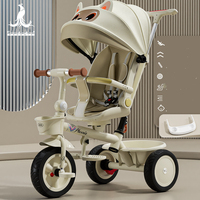 Baby Stroller Children's Tricycle Can Lie Down in Both Directions Large Baby Stroller Pusher Baby Bike Foldable Baby Bike