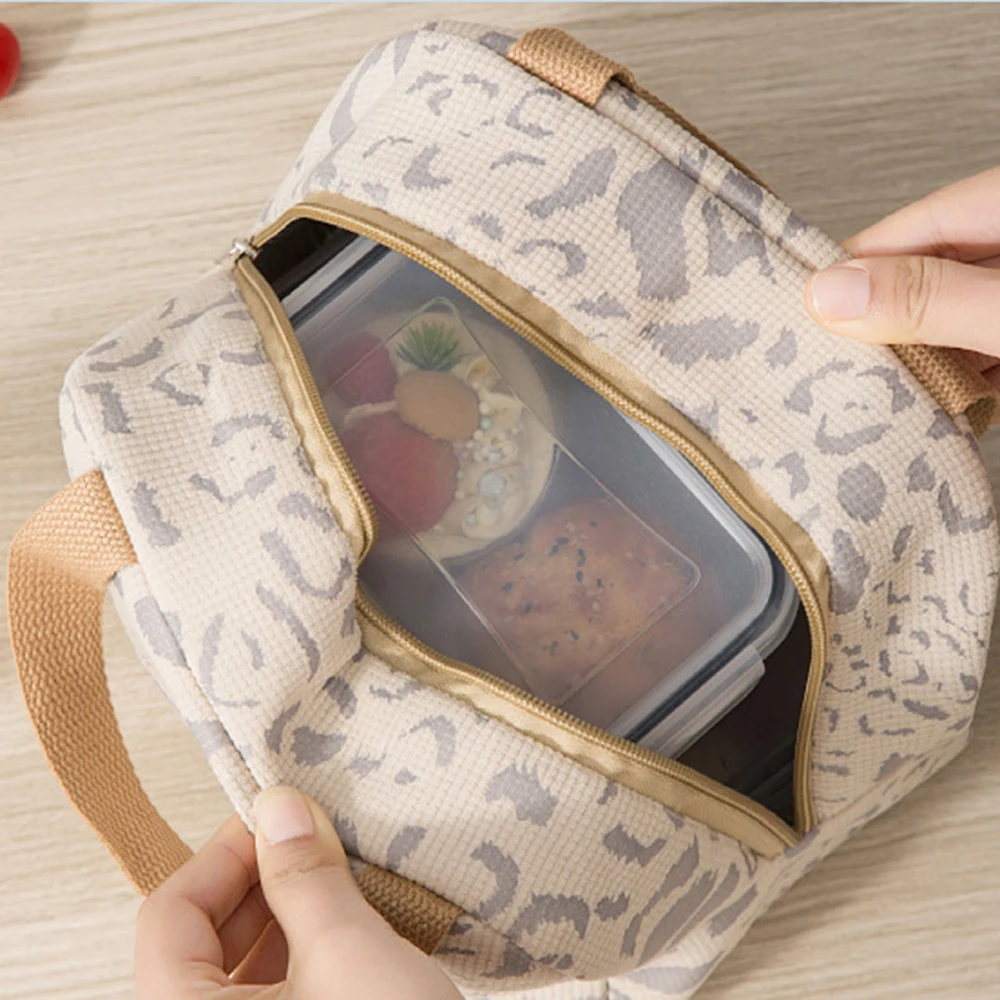 Portable Lunch Bag Women Men Thermal Insulated Lunch Box Tote Cooler Handbag Waterproof Bento Pouch Office Food Shoulder Bags