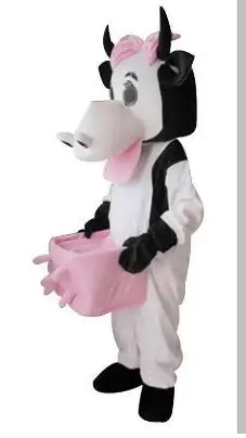 New Adult Christmas Cow Mascot Costume Cosplay Mascotte Fancy Dress Character Carnival Christmas Celebration Mascot Costume