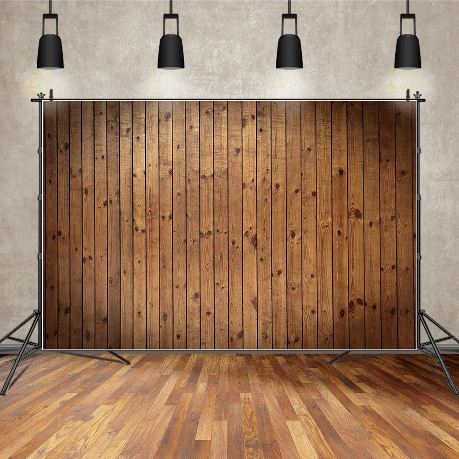

MOON.QG Vintage Brown Wood Wallpaper Background Photography Board Plank Photozone Backdrop Baby Shower Party Studio Photobooth