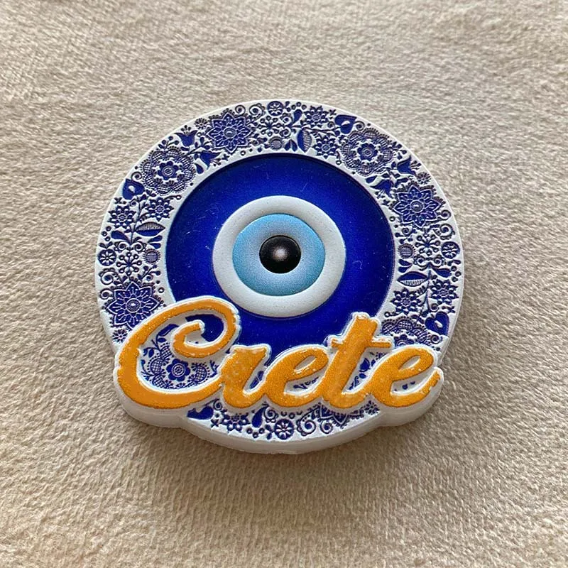 مغناطيس ثلاجة كريت يوناني، أنماط عين الشر/اليد/السلحفاة/الشجرة، ديكور منزلي لطيف للثلاجة، مغناطيس قوي لديكور الغرفة