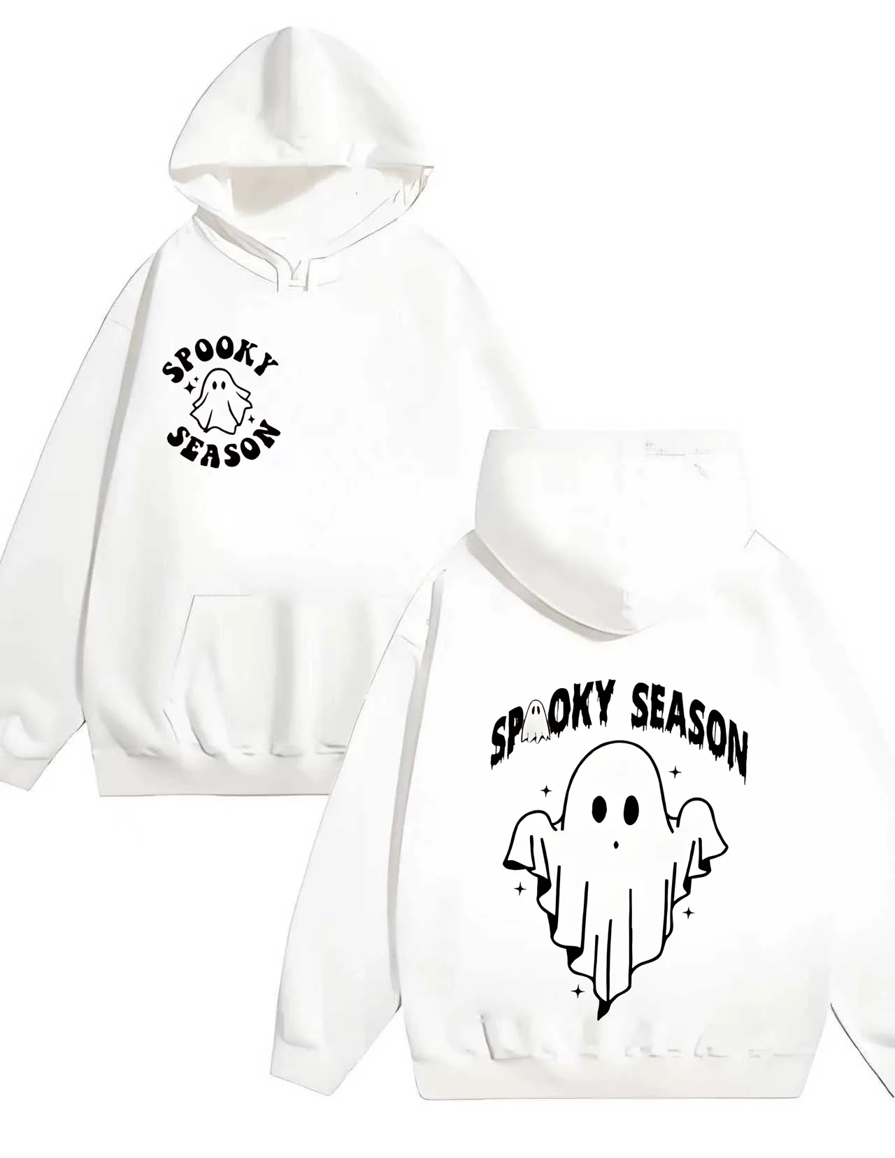 

Новая модная толстовка с капюшоном с мультяшным призрачным принтом толщиной 330 грамм, удобная, свободная и повседневная, подходит как для мужчин, так и для женщин.