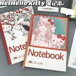 New  Hello Kitty Junji Ito jointly Notebook A5 Horizontal line Hardshell Stationery Anime Kawakami Tomie Notebook Gifts