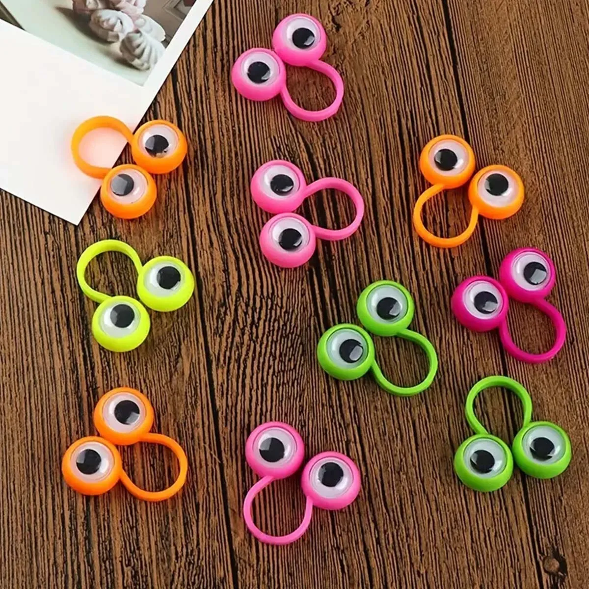 10Pcs Active Eye Ring bambini puntelli genitore-figlio Cool scherzi pratici giocattoli per le dita evento di personalità Giveaway gag Gifts