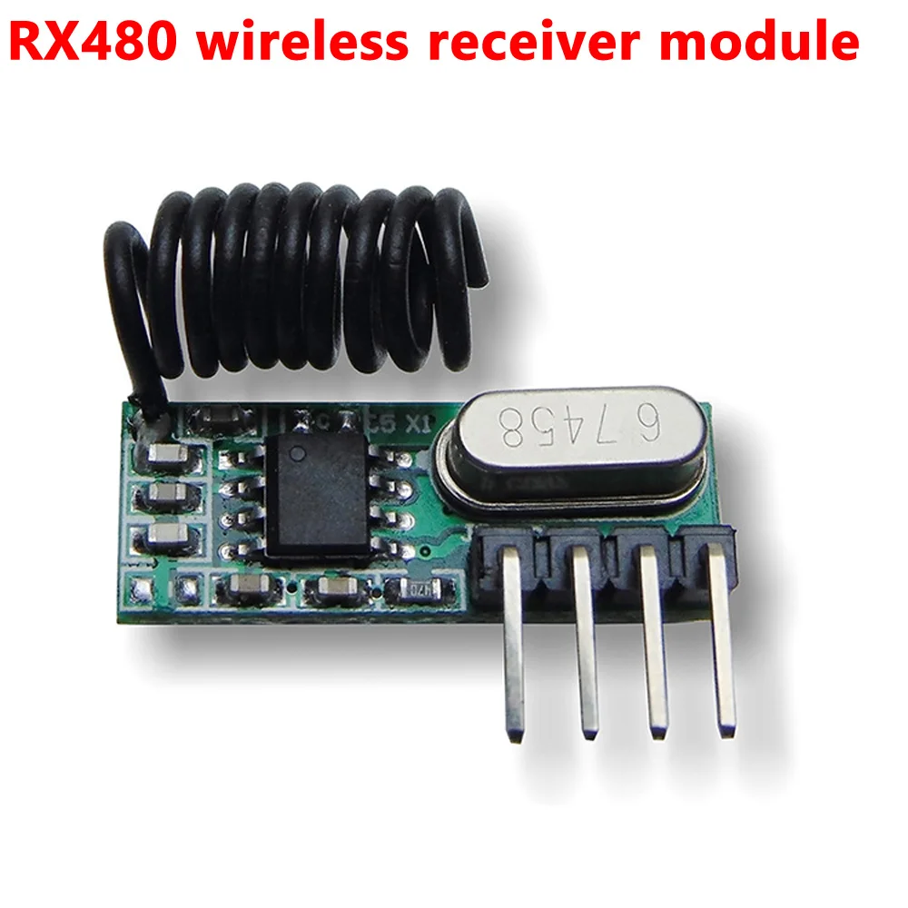 433 MHz Superheterodyne-RF-Empfängermodul 3,3 V-5,5 V kabelloser HF-Empfänger mit Antennen-Fernbedienungsempfänger für Arduino – Detail 1