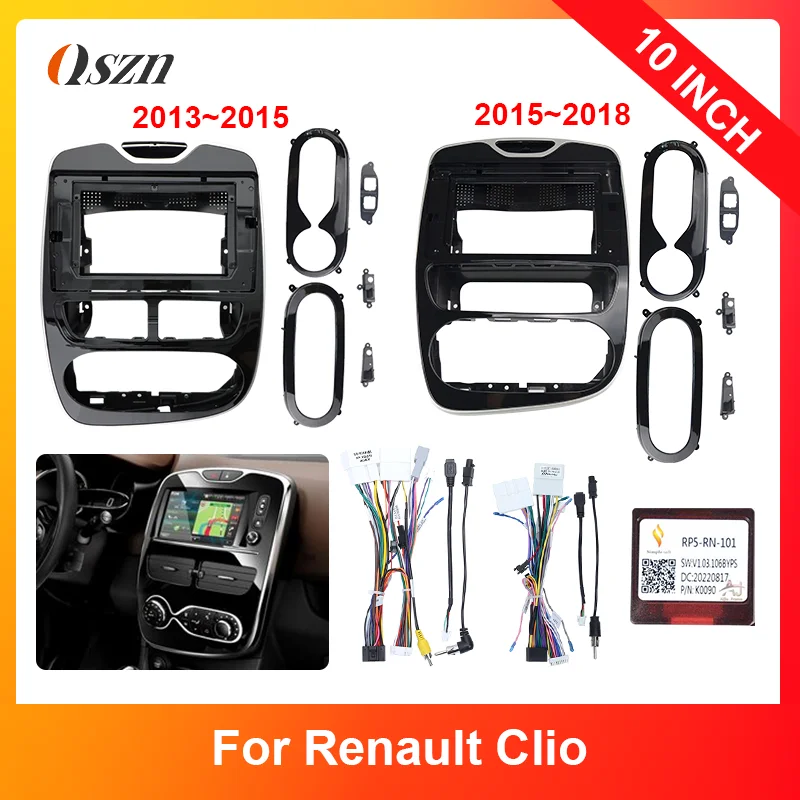 For 2013-2015 RENAULT CLIO 10.1 inch Car Radio Android MP5 Player Casing Panel Frame 2 Din Head Unit Fascia Stereo Dash Cover