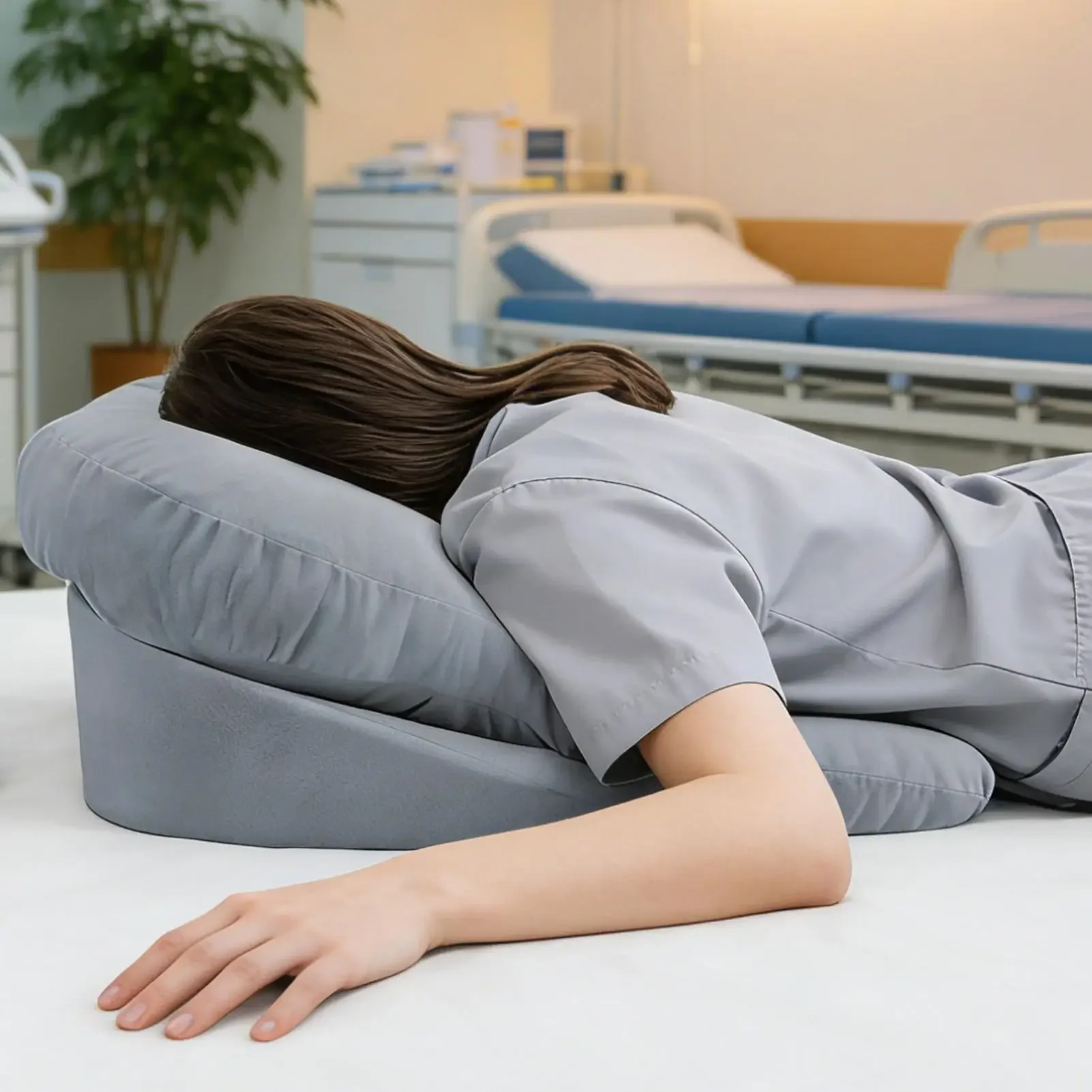 Post retinal surger y Eye Care Soft Support Stomach Sleeper Pillow Adjustable Air Gap Face Hole for Comfortable Man Woman