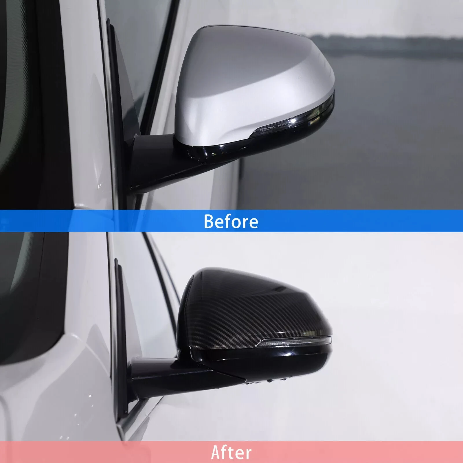 LHD For BMW X1 IX1 X2 IX2 U11 U12 U10 2023 2024 ABS Car Rearview Side Mirror Cover Wing Cap Exterior Door Housing Shell Trim