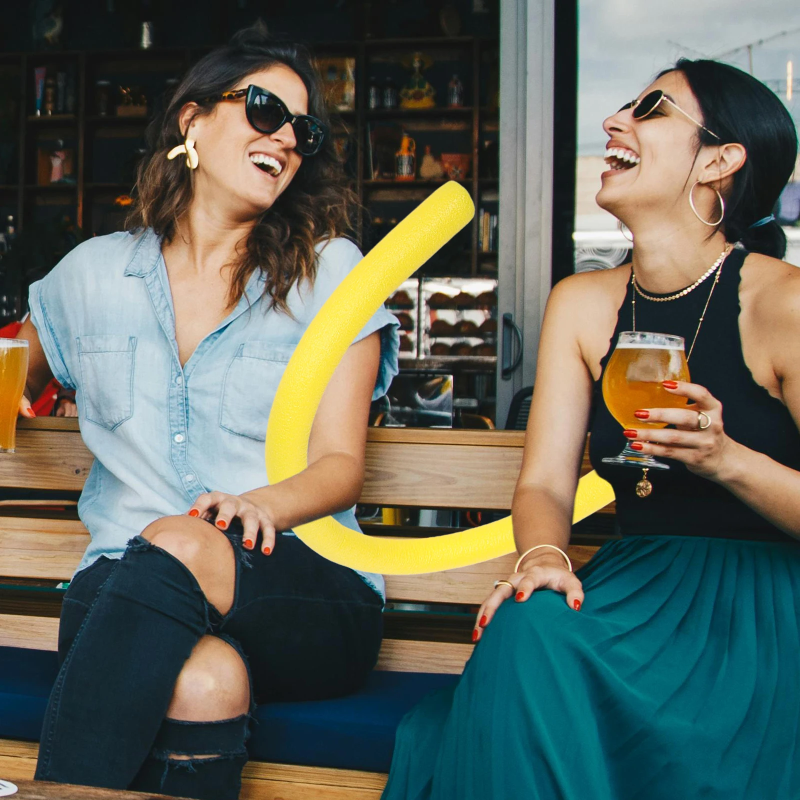 Bastoncini da piscina in schiuma resistente da 2 pezzi per giochi bendati Tagliatelle da nuoto extra lunghe Gioca a galleggianti gonfiabili per bambini adulti