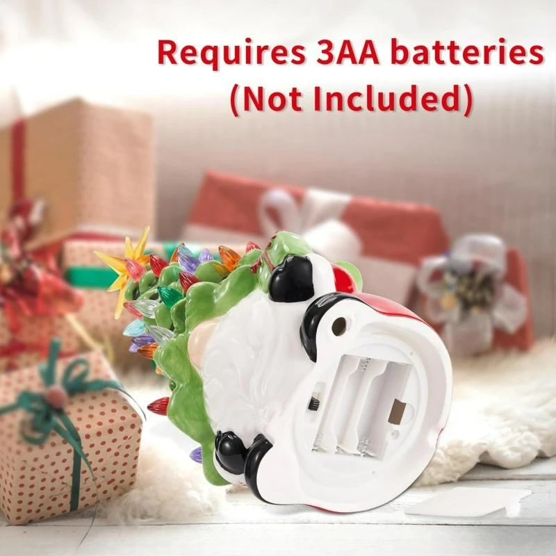 أضواء شجرة عيد الميلاد بطارية مضيئة الراتنج جنوم أضواء ليلية عيد الميلاد سطح المكتب زينة غرف نوم المنزل هدايا الأطفال