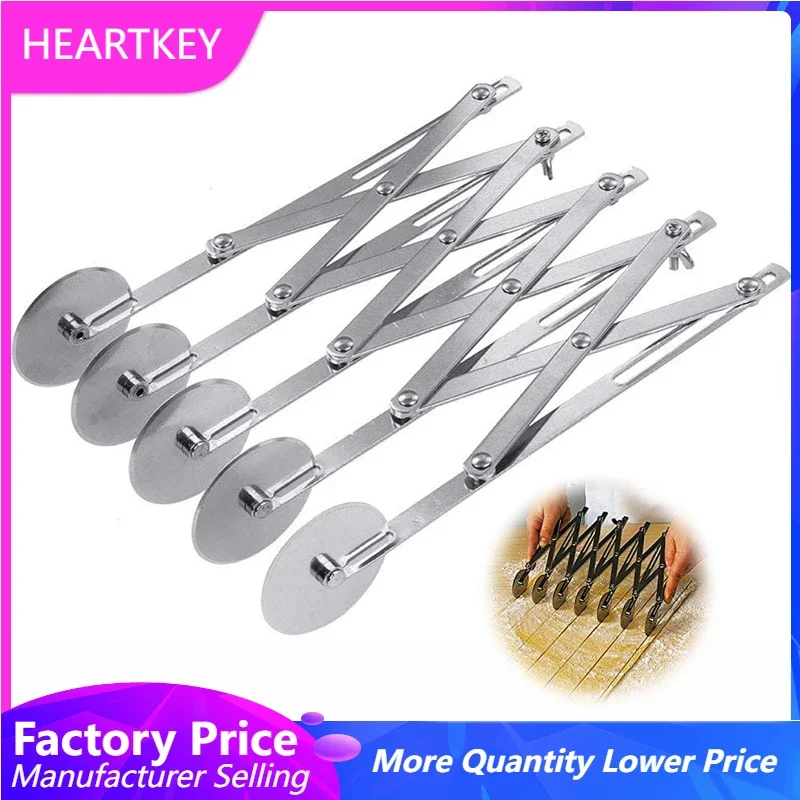 

Dough Cutter Stainless Steel Bakeware Pastry Tools Dough Divider Flexible Roller Rounder Blade Pizza Dough Cutter