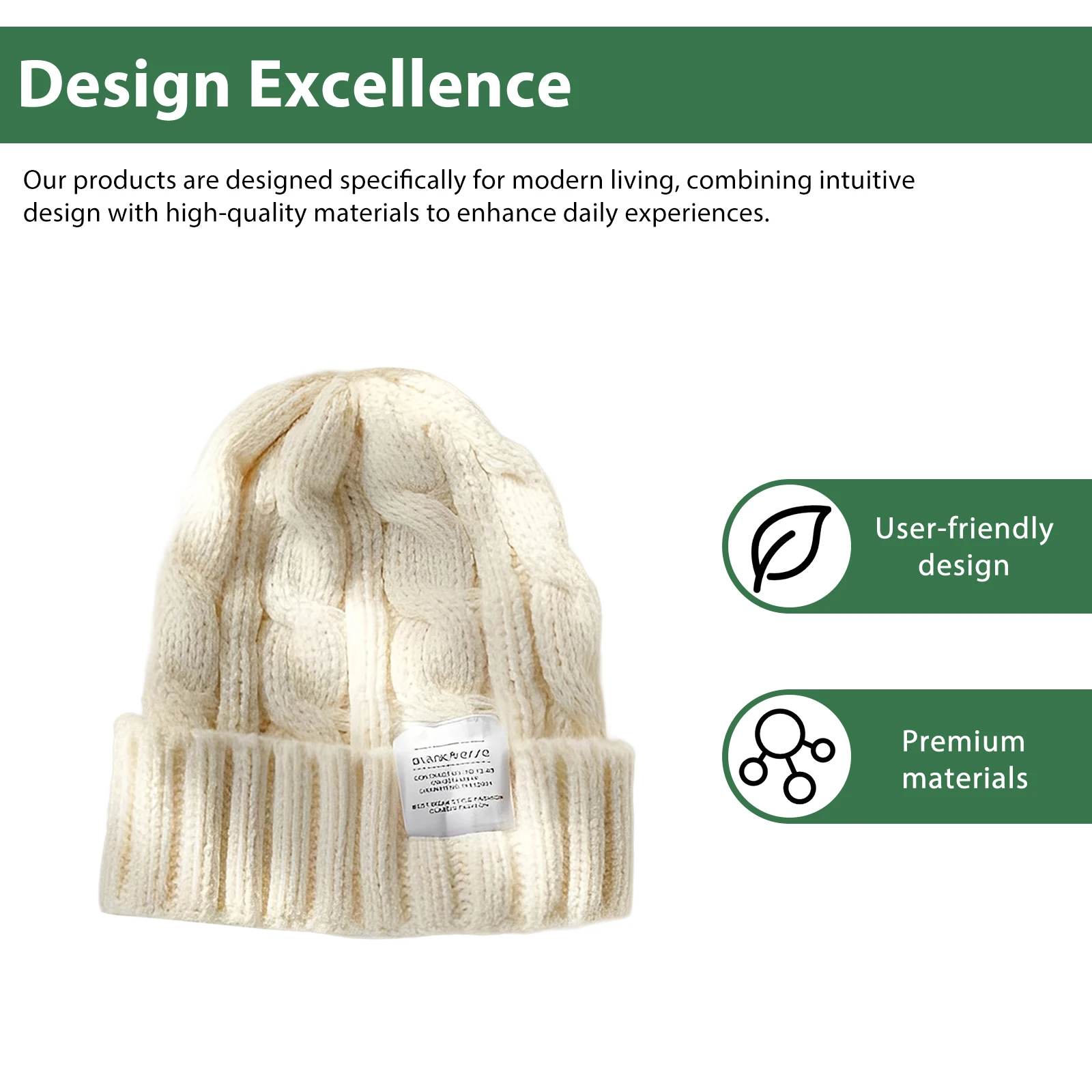 Women's Knit Beanie Hat with Ear Coverage Chunky Yarn Winter Warm Thick Crochet Cap for Cold Weather Outdoor view 5
