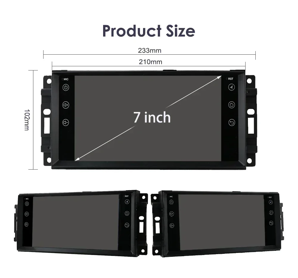 8 Core 8G+128G Android 12 Car Radio Multimedia for Jeep Cherokee 2009 2008 2010 Wrangler Auto Stereo for Dodge GPS for Chrysler