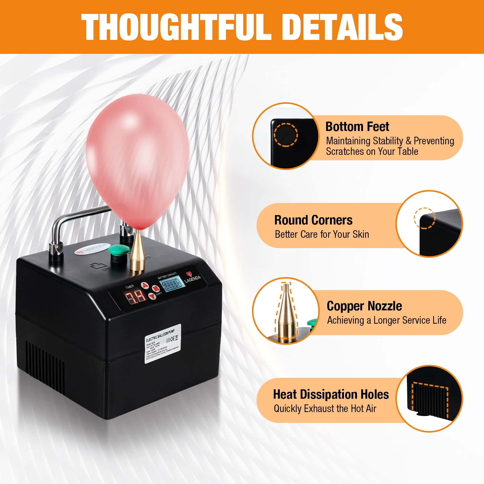 Electric Air Balloon Pump,Professional Automatic Modeling Balloon Inflator Machine for Christmas Birthday Party Stage Decoration