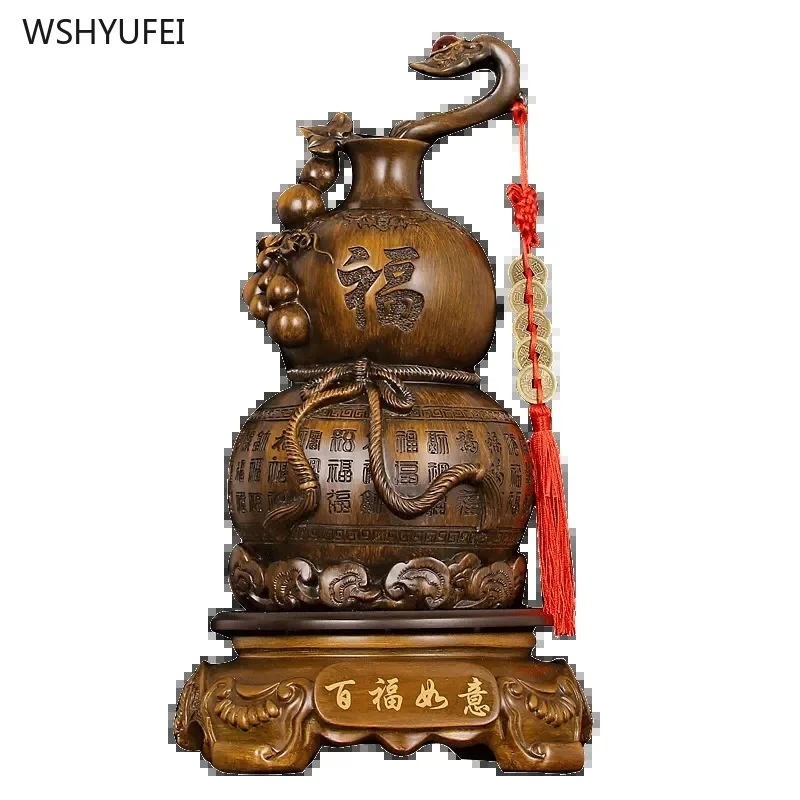 

Home decoration accessories Baifu Ruyi gourd ornament Feng Shui ornaments Gift for store opening 1pcs Resin crafts