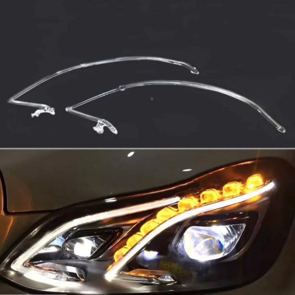 NEW Headlight DRL Tube Acrylic tube Light Guide Strip Light DRL Strip For Mercedes W212 2014 2015