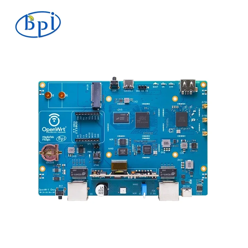 Banana Pi OpenWrt One Router مفتوح المصدر MT7981B Chip Solution WiFi6 1GB DDR4