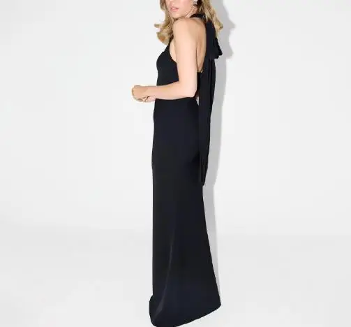 

Sexy Women's Dress Hanging Neck Tie Square Neck Bodycon Dress Solid Color Sexy Sleeveless Summer Women's Casual Vacation Dress