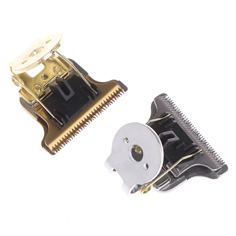 Edelstahl T-förmiger Silber-Gold Ersatz-Schneidkopf Haarschneidemaschine mit Ständer T9 Trimmer