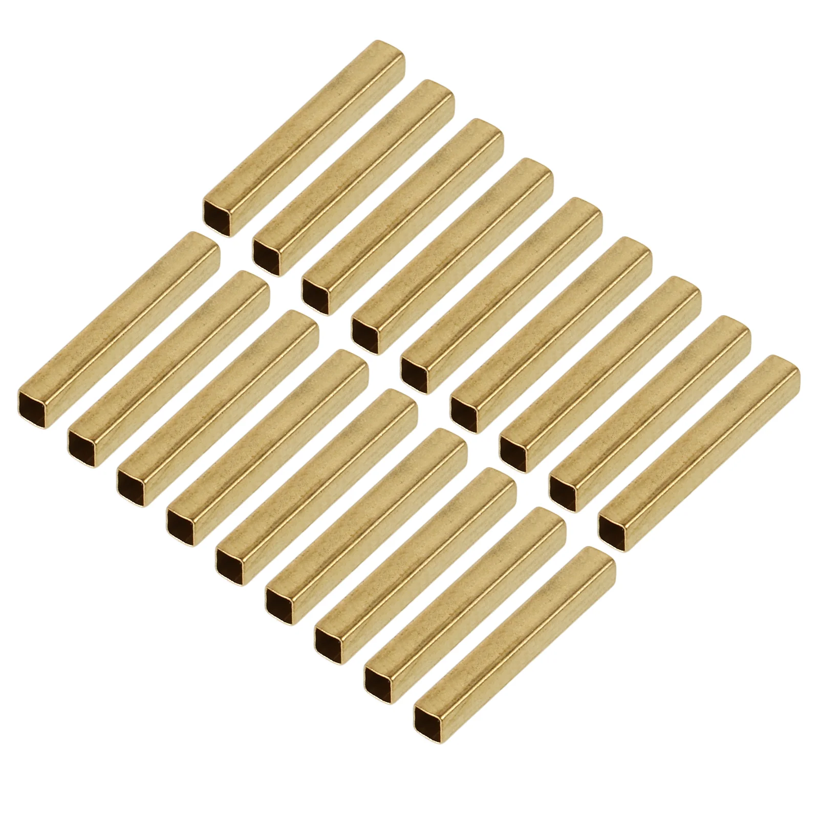 50 Pcs Brass Square Tube Tubes for Jewelry Making DIY Metal Supplies Earrings Pendant