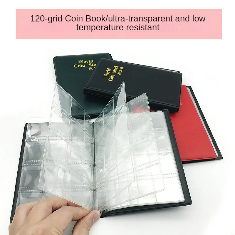 Coin Book High Quality Material High Temperature Resistant 4 Colors Home Storage Collection Book Multi-color Optional Pvc