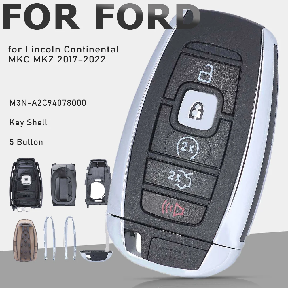 

Умный дистанционный ключ KEYECU с 5 кнопками для Lincoln Continental MKC MKZ 2017-2022 M3N-A2C94078000