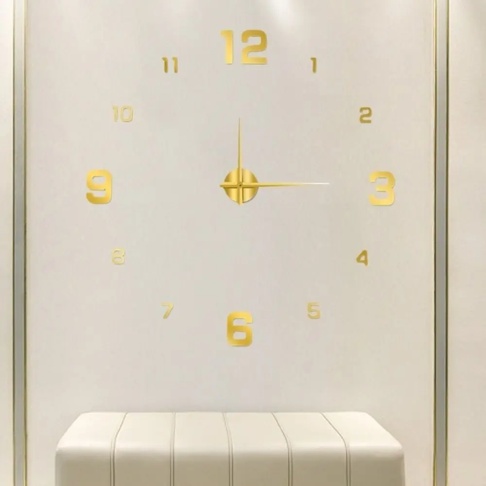 

Creative 3D Wall Clock Silent Acrylic DIY Wall Clock Minimalist Frameless Hanging Clock Bedroom