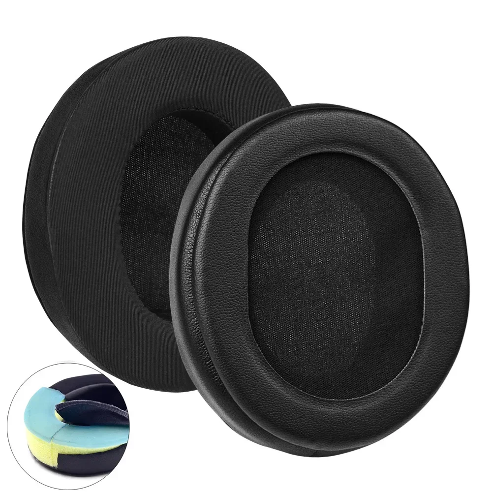 

90*110mm Earpads For Brainwavz HM5 Headphones Leather Velvet Velour Sleeve Earphone Cooling Gel Earmuff