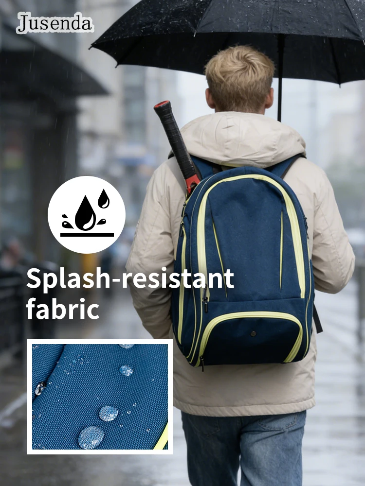 

Спортивная сумка Jusenda для тенниса и бадминтона, водонепроницаемая, большая вместимость, с отделением для обуви