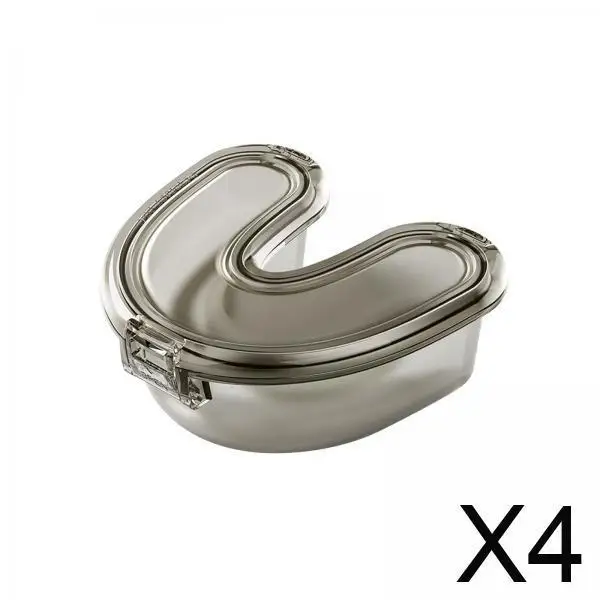 

Контейнер для хранения зубных протезов U-образной формы с замком, гигиеничный защитный футляр для съемных протезов