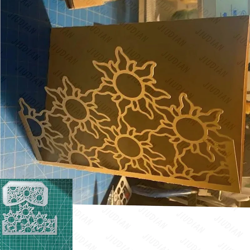 Sun Pattern Greeting Card Metal Cutting Dies For DIY Scrapbooking Photo Album Craft Decorat Paper Template Handcraft Gift Card