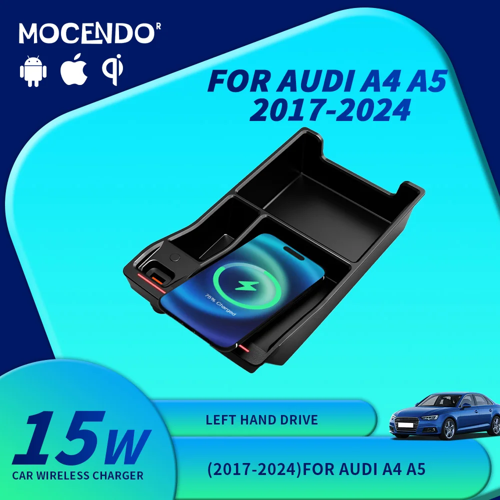 chargeur-sans-fil-de-voiture-lhd-15w-charge-rapide-fente-pour-carte-de-charge-pour-audi-a4l-a5-2017-–-2024