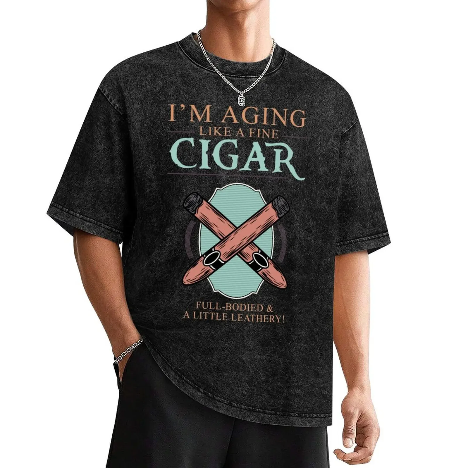 

Fine Cigar Gift Cigar For Men For Him for Dad Unique Gifts Shirt Birthday Lovers T-Shirt oversized anime shirts men