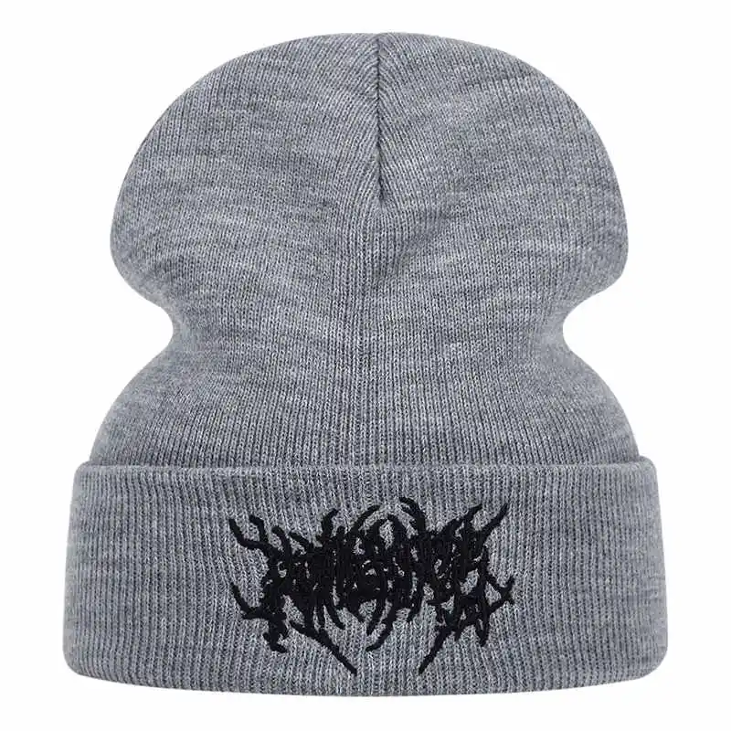 Personality Embroidery Beanies Hat Men Woman Fashion winter Warm hat Knitted Soft Caps Bone Ski Skullies wool hats gorras