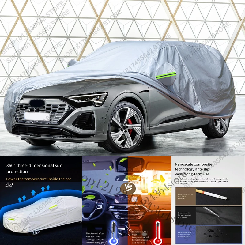 Full Car Cover Compatible with Audi Q8 e-tron (2023-2025) SUV Car Covers All-Weather Outdoor Protection Sun UV Rain Dust Proof